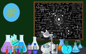 Chemistry lab containing different chemicals.