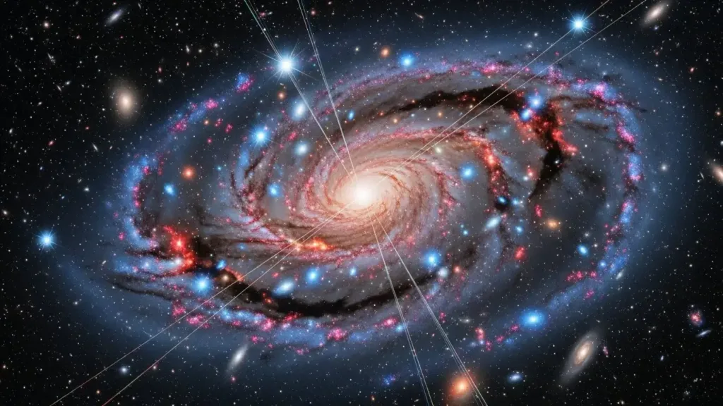 Galaxy showing active galactic nucleus feedback with powerful outflows from super-Eddington black hole accretion.